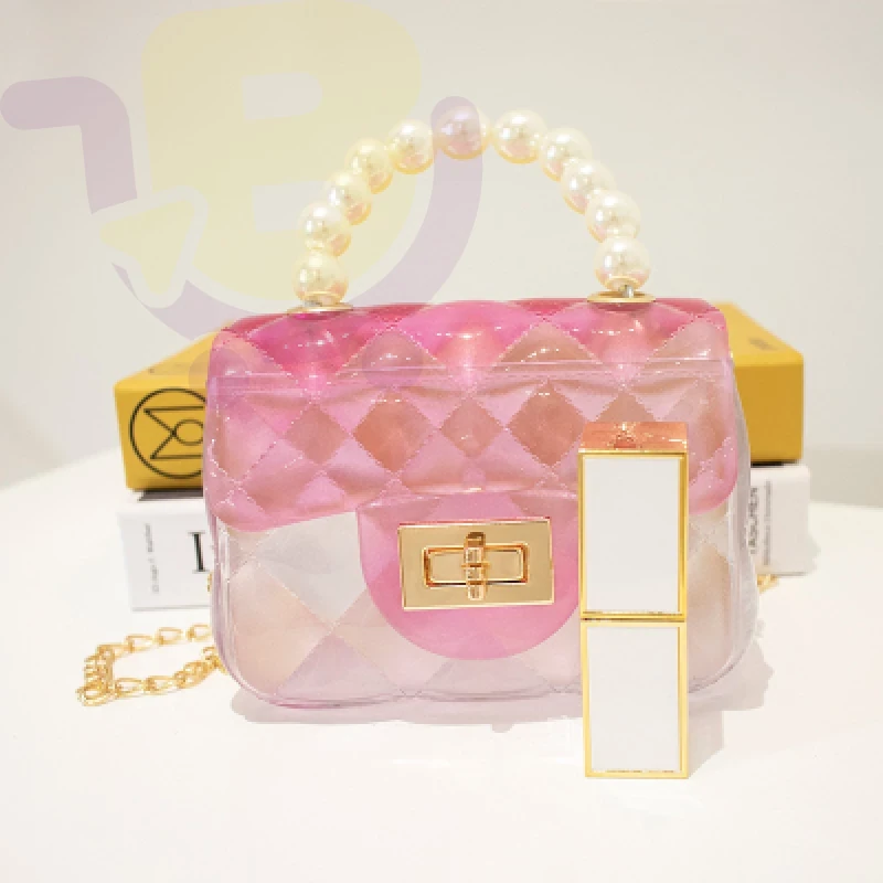 golden lock pearl style handbag