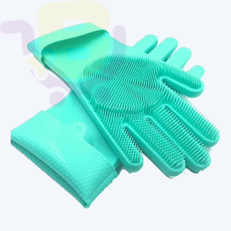 Silicone Scrub Gloves, Reusable Cleaning Gloves, Magic Washing Gloves, Heat Resistant